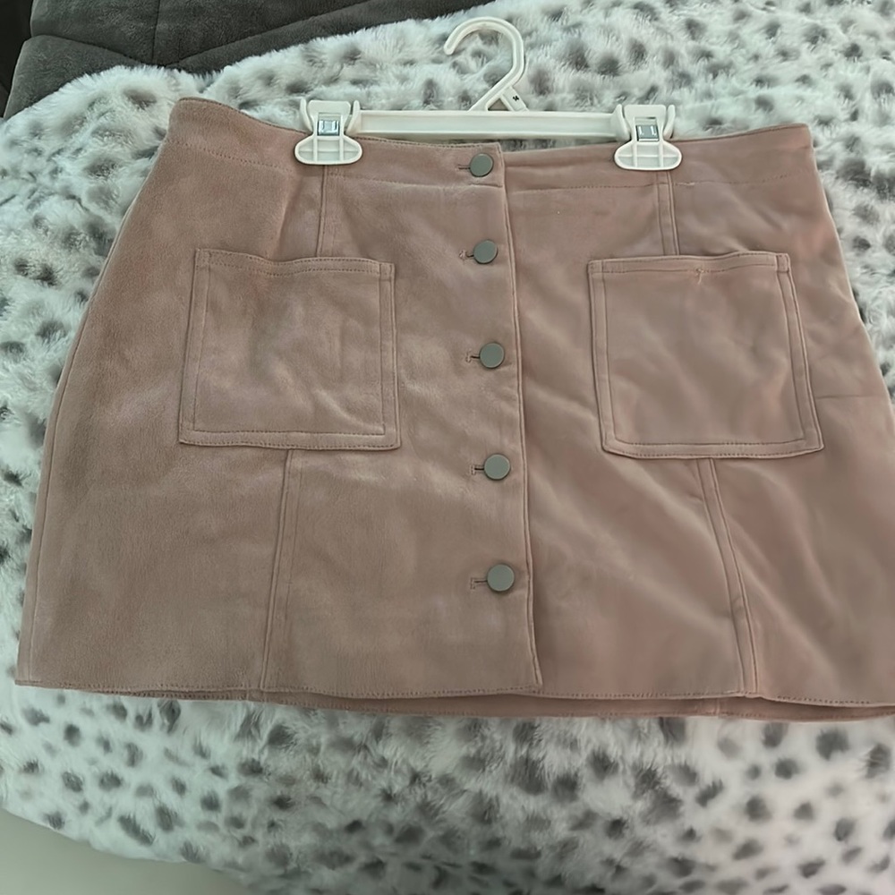 Pink suede shirt